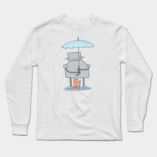 Robot and cat Long Sleeve T-Shirt